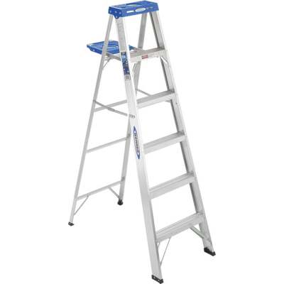 Werner 6 Ft. Aluminum Step Ladder with 250 Lb. Load Capacity Type I Ladder