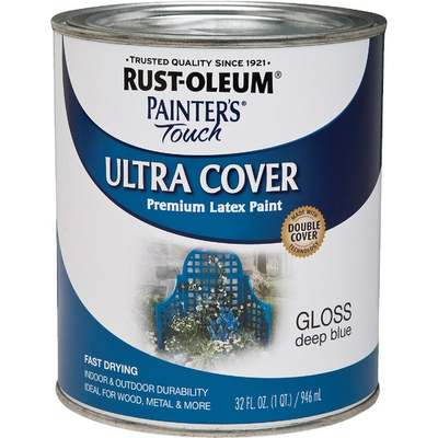 RUST-OLEUM LATEX DEEP BLUE QT (Price includes PaintCare Recycle Fee)