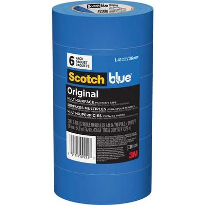 6pk 1.41" Blue Masking Tape