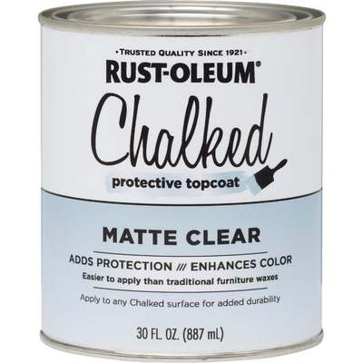 Rust-Oleum Matte Clear Protective Topcoat 30 Oz. Chalk Paint