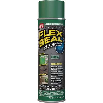 FLEX SEAL 14 Oz. Spray Rubber Sealant, Green