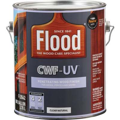 Flood CWF-UV Oil-Modified Fence Deck and Siding Wood Finish, Natural, 1 Gal.