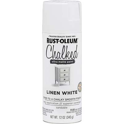 Rust-Oleum Chalked 12 Oz. Ultra Matte Spray Paint, Linen White