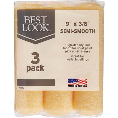 Best Look 9 In. x 3/8 In. Knit Fabric Roller Cover (3-Pack)