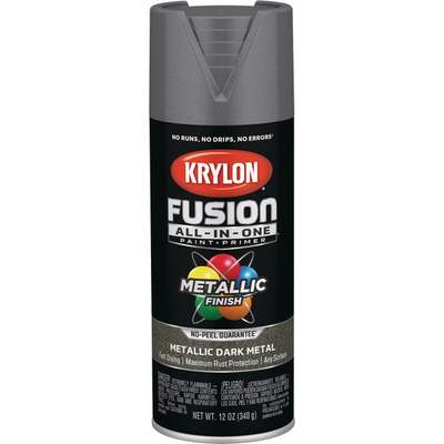 Krylon Fusion All-In-One Metallic Spray Paint & Primer, Dark Metal