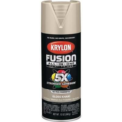 Krylon Fusion All-In-One Gloss Spray Paint & Primer, Khaki