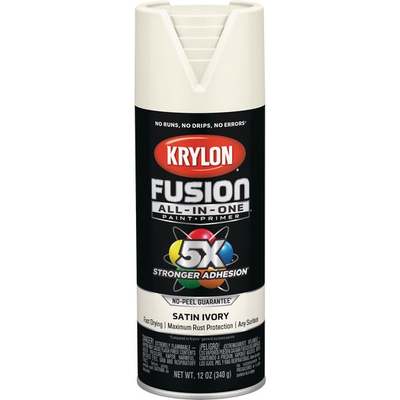 Krylon Fusion All-In-One Satin Spray Paint & Primer, Ivory