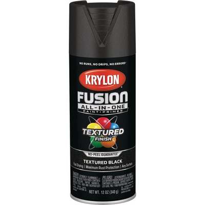 Krylon Fusion All-In-One Textured Spray Paint & Primer, Black