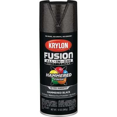 Krylon Fusion All-In-One Hammered Spray Paint & Primer, Black