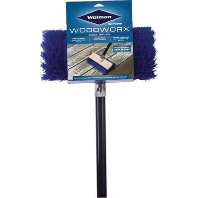 Wolman Wood Worx Deck Brush with 5 Ft. Handle
