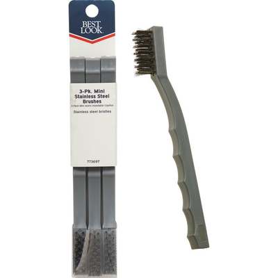 Best Look Stainless Steel Bristle Mini Brush (3-Pack)