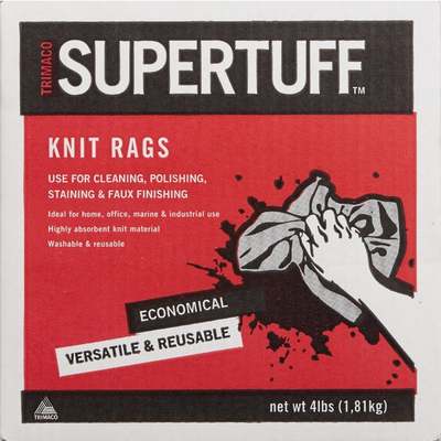 Trimaco SuperTuff White Knit T-Shirt Painter's Rags (4 Lb.)