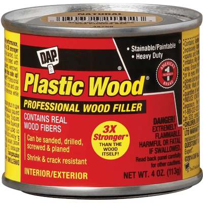 DAP Plastic Wood 4 Oz. Light Oak Solvent Professional Wood Filler