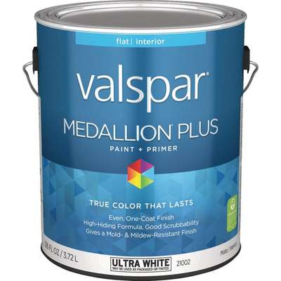 MED INT FLAT WHITE BS PAINT GAL