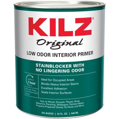 Kilz Original Low Odor Oil-Based Interior Primer Sealer Stainblocker, White,