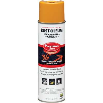 Rust-Oleum Industrial Choice Caution Yellow 17 Oz. Inverted Marking Spray