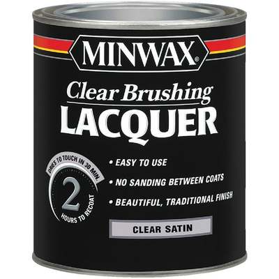 Minwax Satin Clear Brushing Lacquer, 1 Qt.