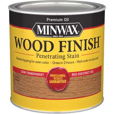 Minwax Wood Finish Penetrating Stain, Red Chestnut, 1/2 Pt.