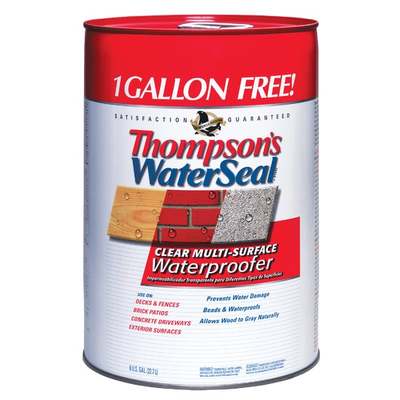 Thompsons WaterSeal Clear VOC MultiSurface Waterproofing Sealer, 6 Gal.