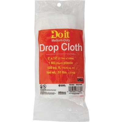 DROP CLOTH - PLASTIC / 9 X 12-1