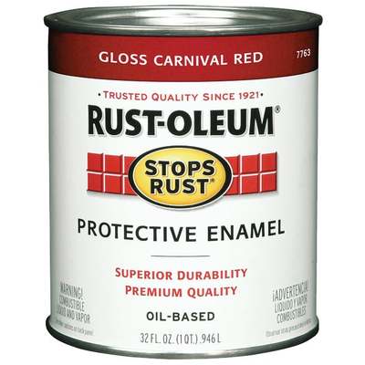 PAINT OIL RED CARNIVAL QT RUST