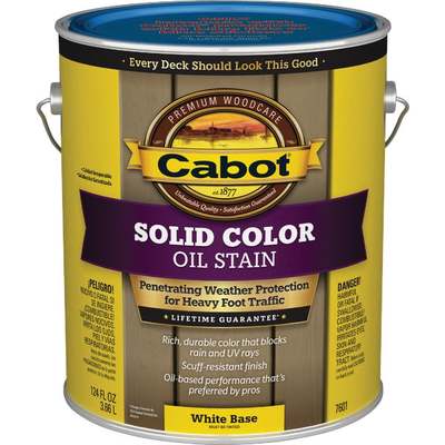 CABOT WHT BS SOLID OIL DECK