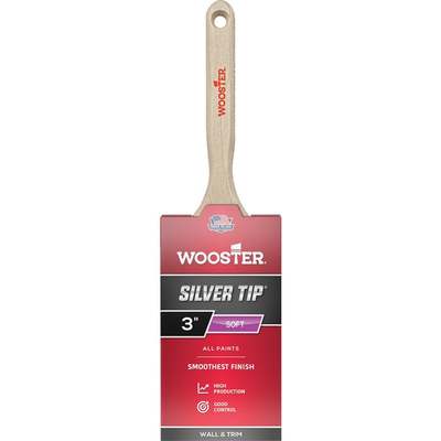 3" Silver Tip Flat Sash Brush