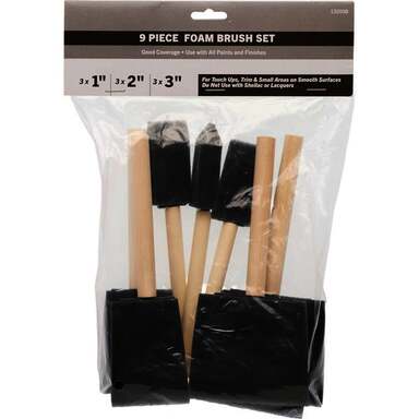 9PC FOAM BRUSH SET