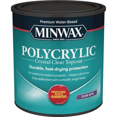 QT MINWAX POLYCRYLIC SATIN (Price includes PaintCare Recycle Fee)