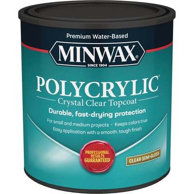 QT MINWAX POLYCRYLIC SEMI-GLOSS (Price includes PaintCare Recycle Fee)