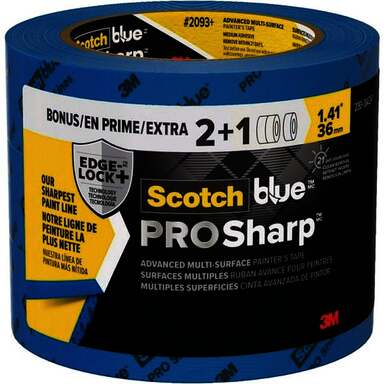 3pk 1.41" Sharp Line Blue Tape