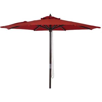 9' RED MARKET UMBRELLA