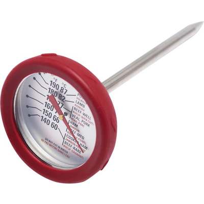 GrillPro Analog 8 In. Stainless Steel Thermometer with Bezel
