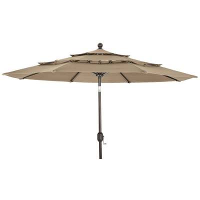 3-TIER TILT/CRNK TAN UMBRELLA 9'