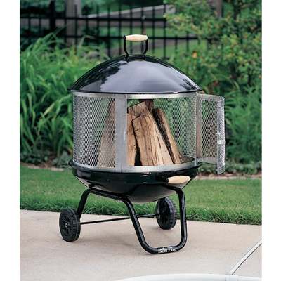 28" BLK PORTBLE FIREPIT