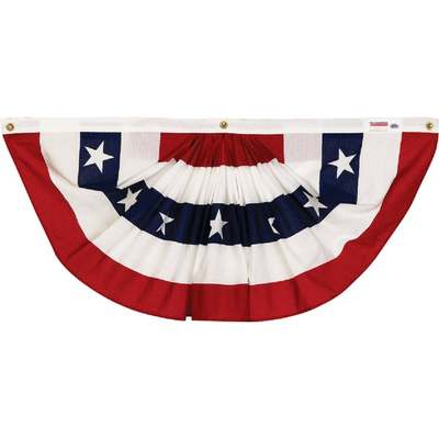 Us Fan Flag, 3x6, Pleated