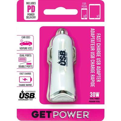 30W DUAL USB DC ADAPTER