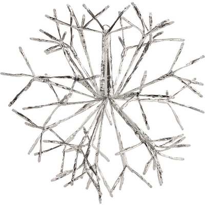 16" 3d Wht Led Snowflake