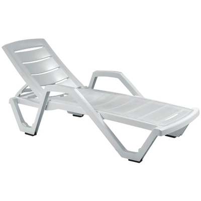 4-POS WHT RESORT LOUNGER