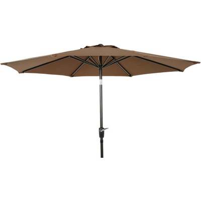 UMBRELLA 9' CRANK BROWN PATIO