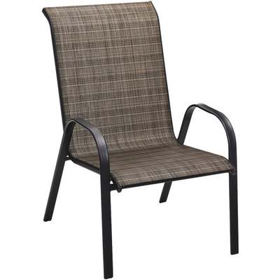 BLK STL OVRSZ STAK CHAIR