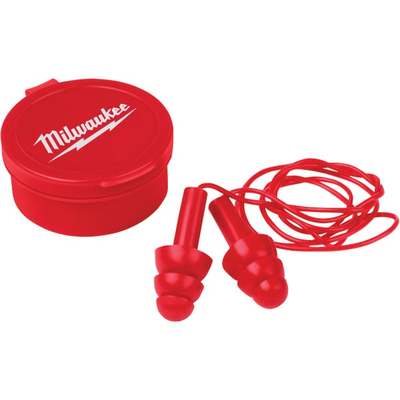 3PK CORDED EAR PLUGS RED