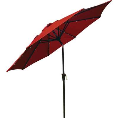 9' RED SOLAR UMBRELLA