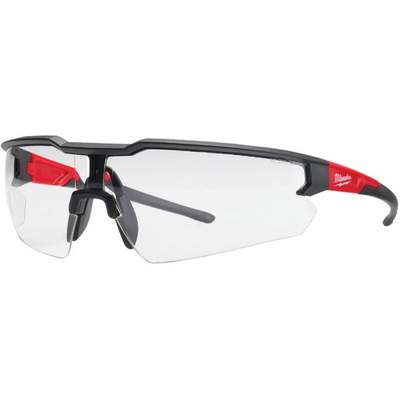 RED/BLACK CLEAR SAFETY GLASSES