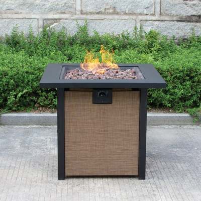 28" WDLEAF GAS FIRE PIT