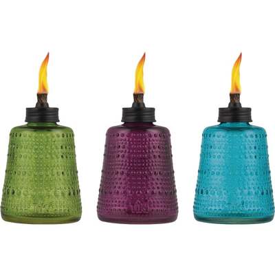 6" CRNVL GLASS TABLE TORCH