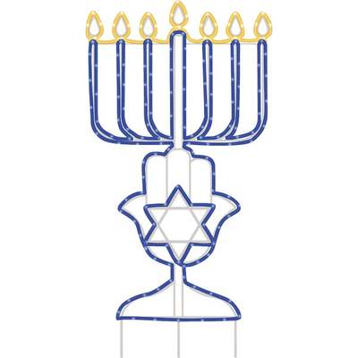 LED MENORAH STAKE