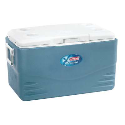 52QT BLUE/WHITE COOLER