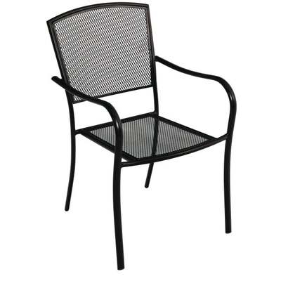 BLK STEEL MESH CHAIR