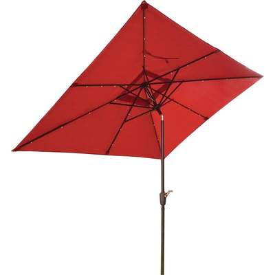 9'X7' RED SOLAR UMBRELLA